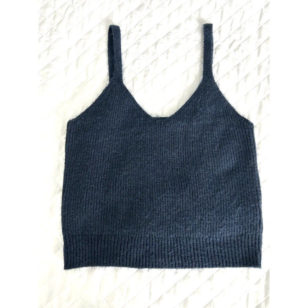 Biltmore Sweater Tank Top Women's Small Navy Blue Y2K Hippie Layer Boho